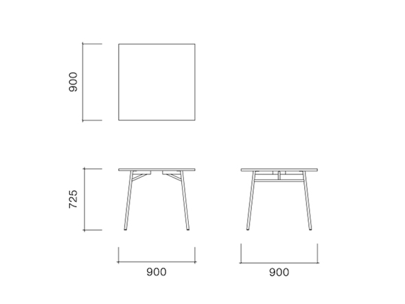 IDEE MATIN DINING TABLE White Oak Top 900 / イデー マタン ダイニングテーブル ホワイトオークトップ 幅90cm （テーブル > ダイニングテーブル） 4