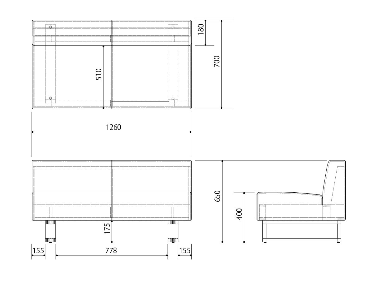 BIS LD Armless Sofa / ビス LDアームレス 二人掛けソファ （ソファ > 二人掛けソファ） 15