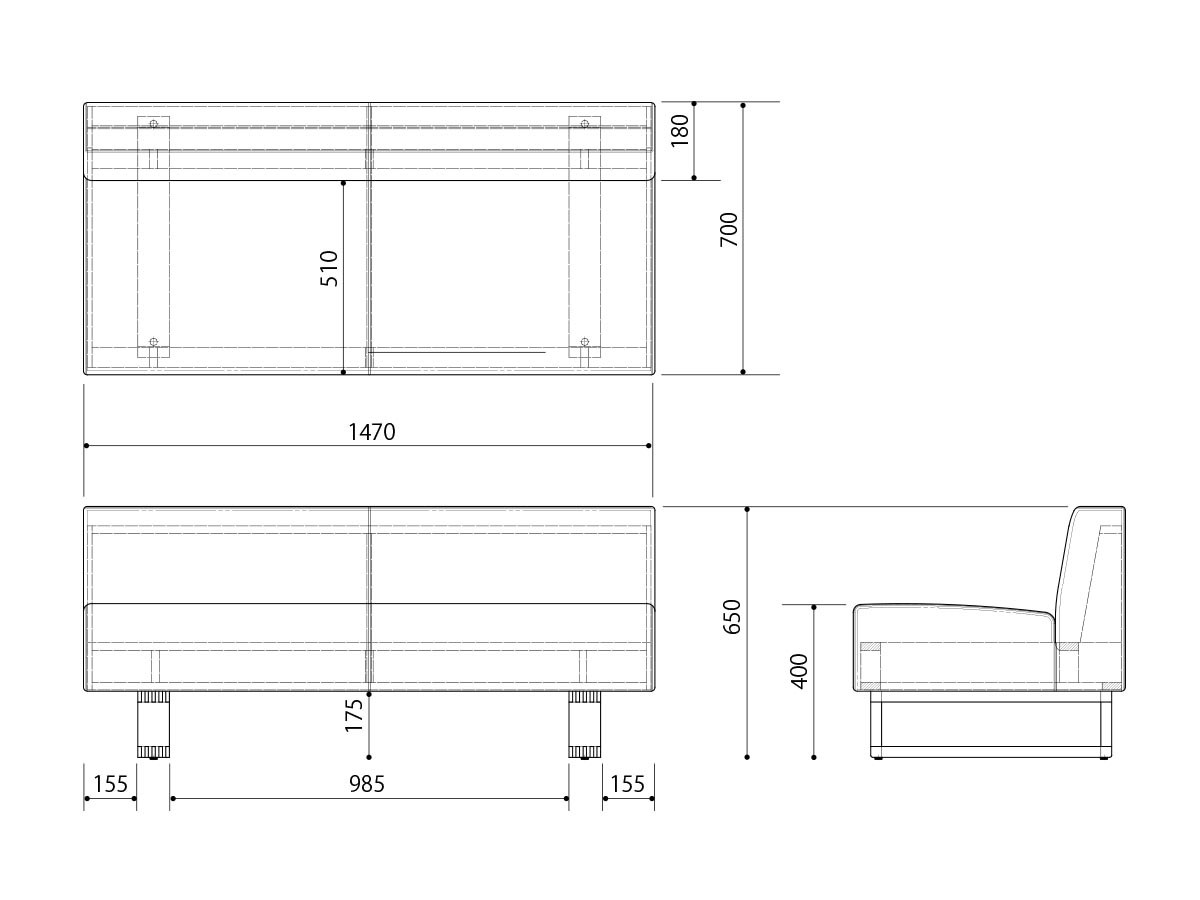 BIS LD Armless Sofa / ビス LDアームレス 二人掛けソファ （ソファ > 二人掛けソファ） 16