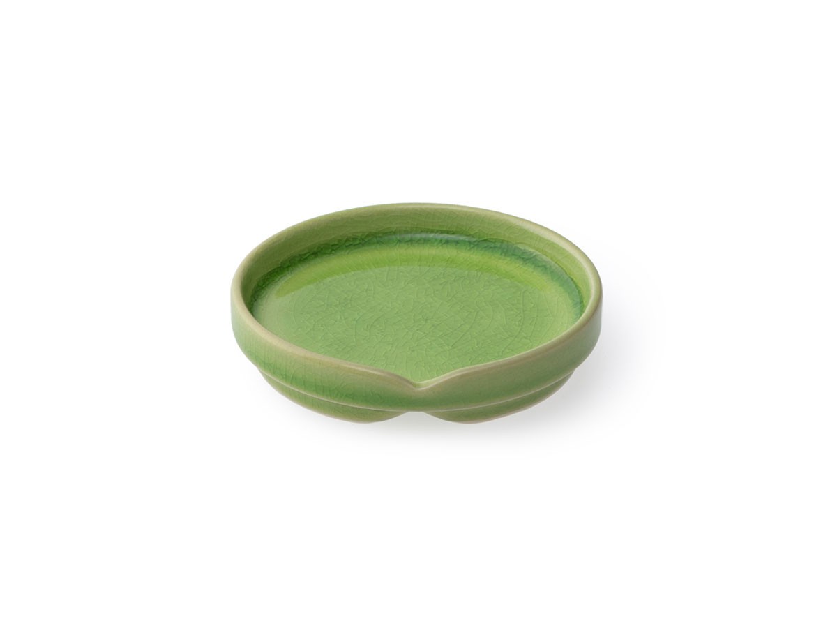 LIVING TALK GREEN CRACKLE Plate S