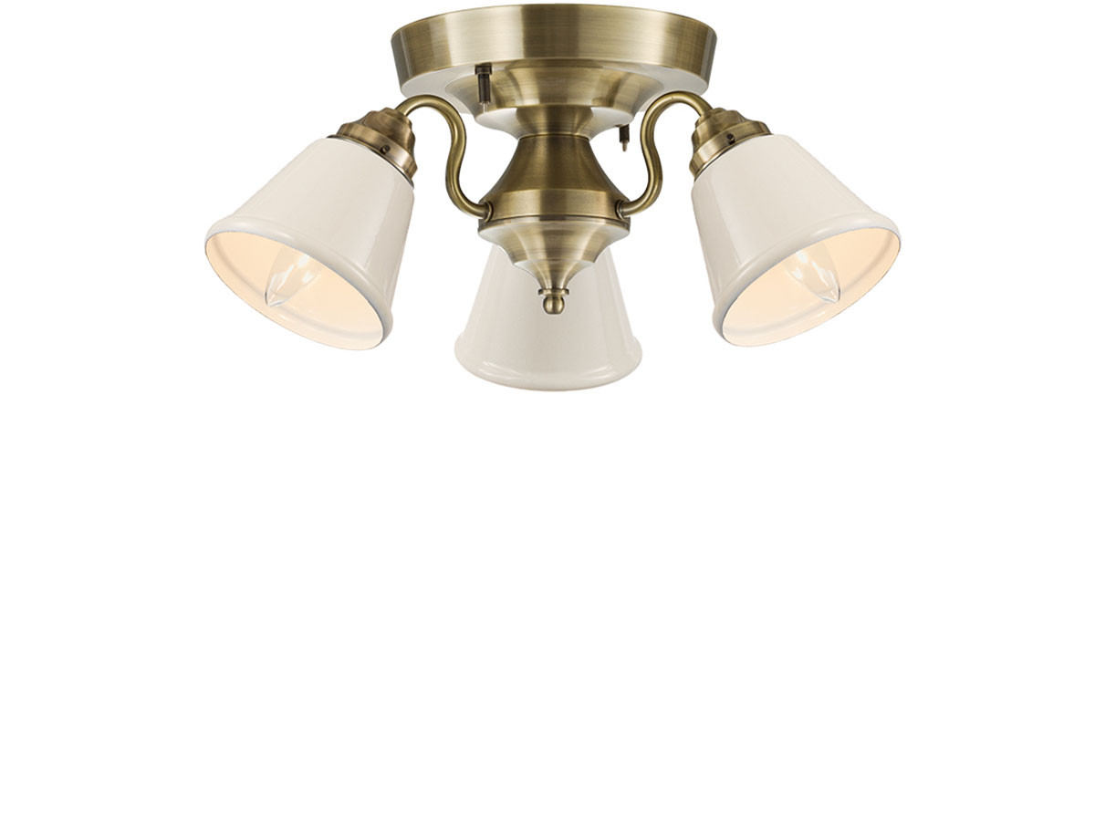 CUSTOM SERIES
3 Ceiling Lamp × Mini Trap Enamel / カスタムシリーズ
3灯シーリングランプ × ミニエナメル（トラップ） （ライト・照明 > シーリングライト） 11