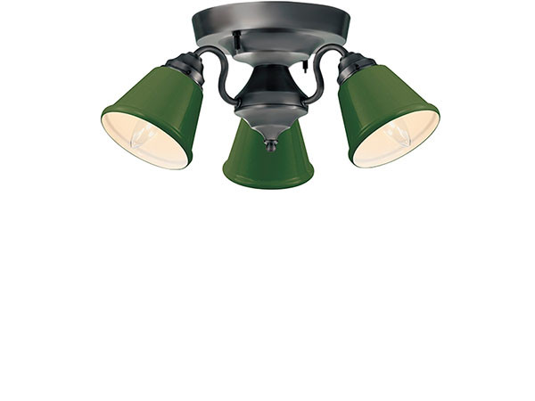 CUSTOM SERIES
3 Ceiling Lamp × Mini Trap Enamel / カスタムシリーズ
3灯シーリングランプ × ミニエナメル（トラップ） （ライト・照明 > シーリングライト） 1
