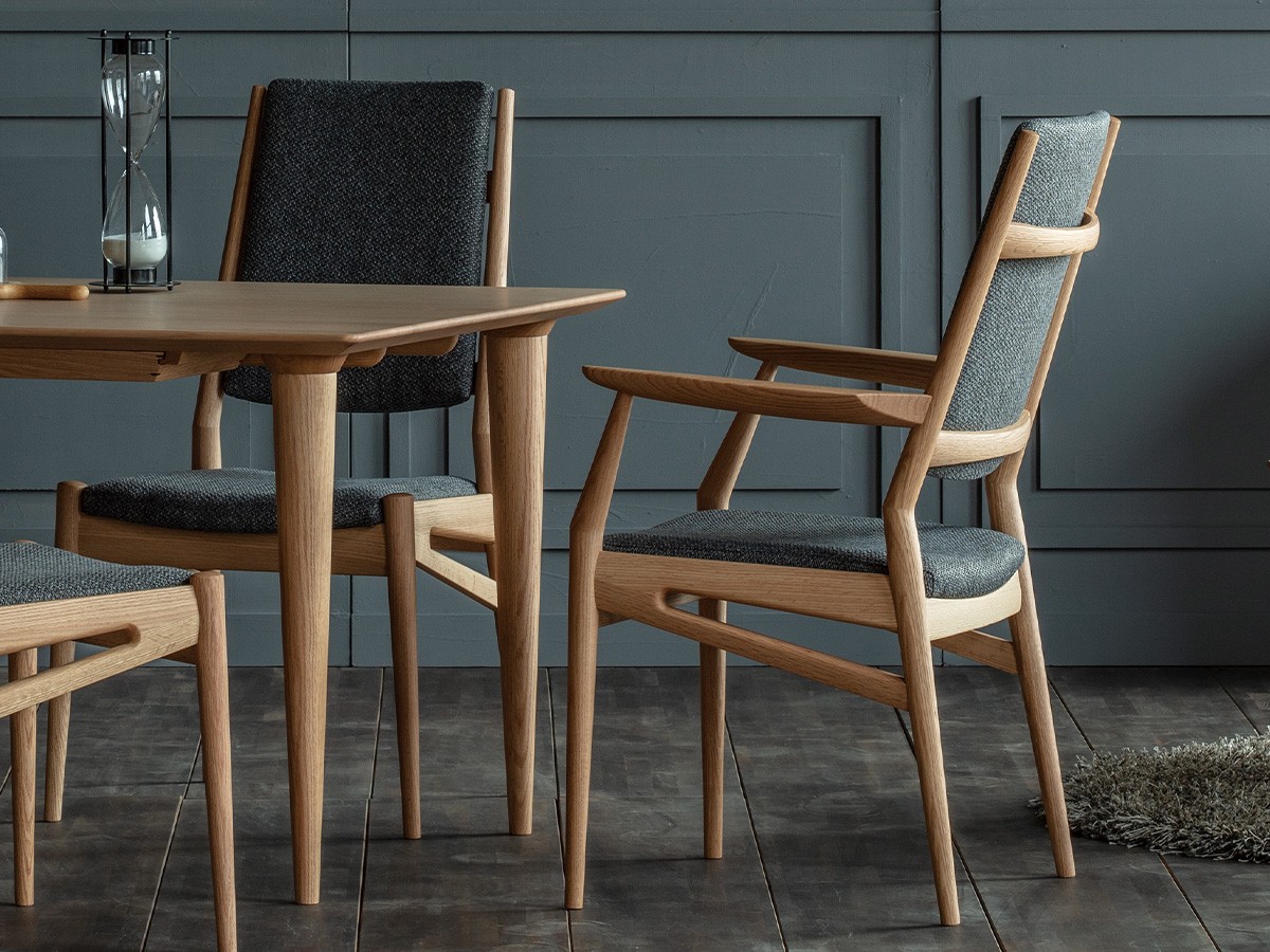 日進木工 GROW Back-upholstery Armchair / にっしんもっこう グロウ 背張アームチェア （チェア・椅子 > ダイニングチェア） 2