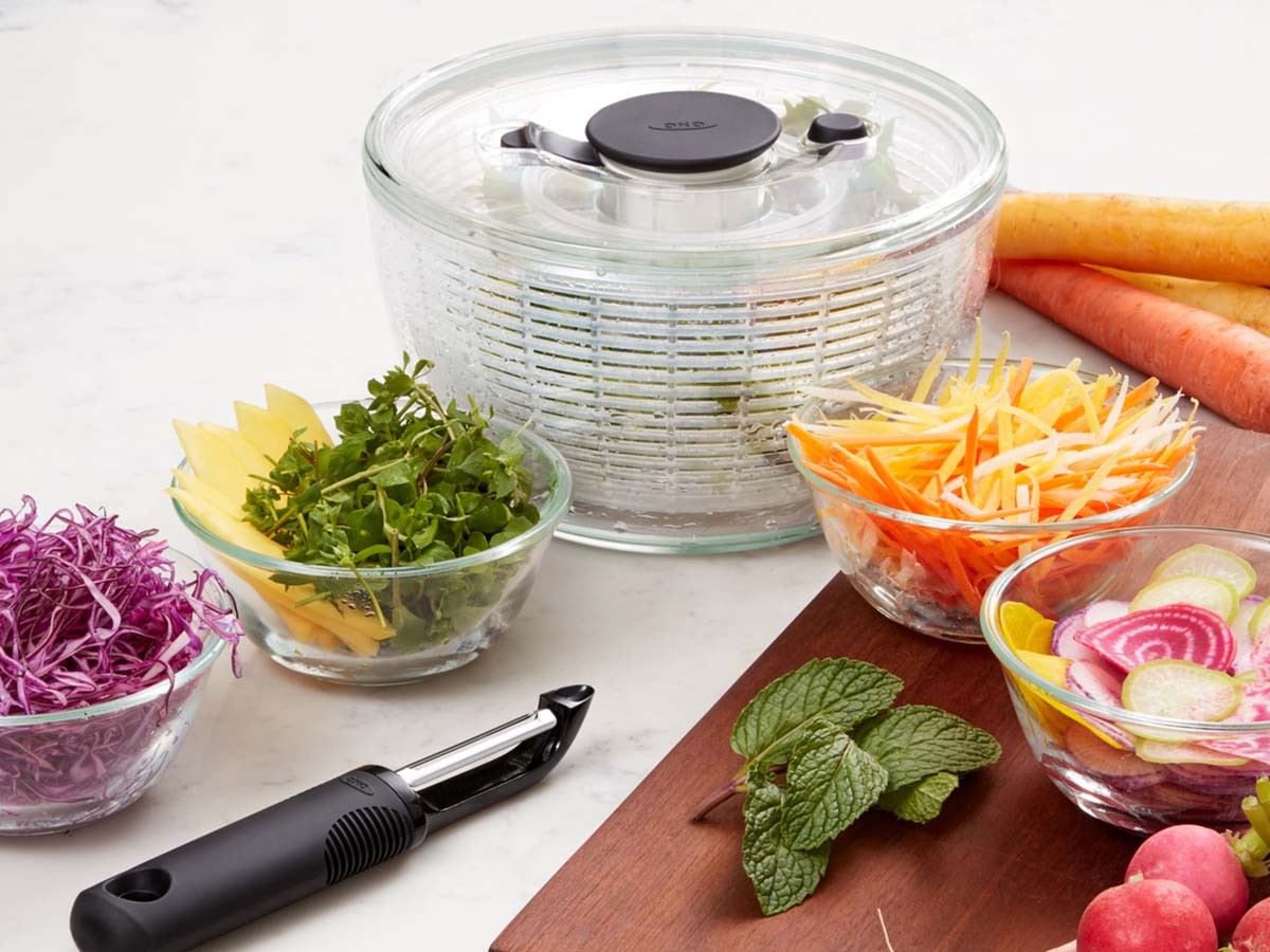 OXO Glass Salad Spinner / オクソー サラダスピナー ガラス （キッチン家電・キッチン用品 > キッチン雑貨・キッチンツール） 6