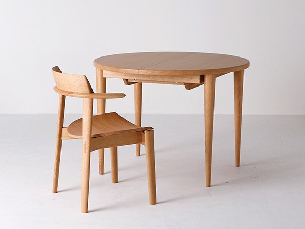 日進木工 Sof Circle Extension Table / にっしんもっこう ソフ 丸伸長式テーブル （テーブル > ダイニングテーブル） 8