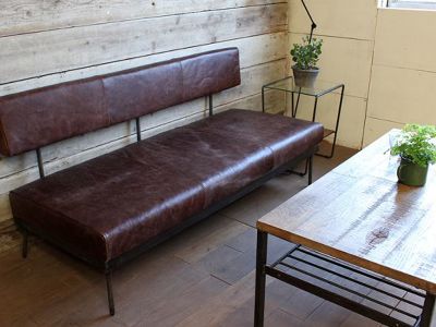 a.depeche molid flat sofa vintage like leather / アデペシュ