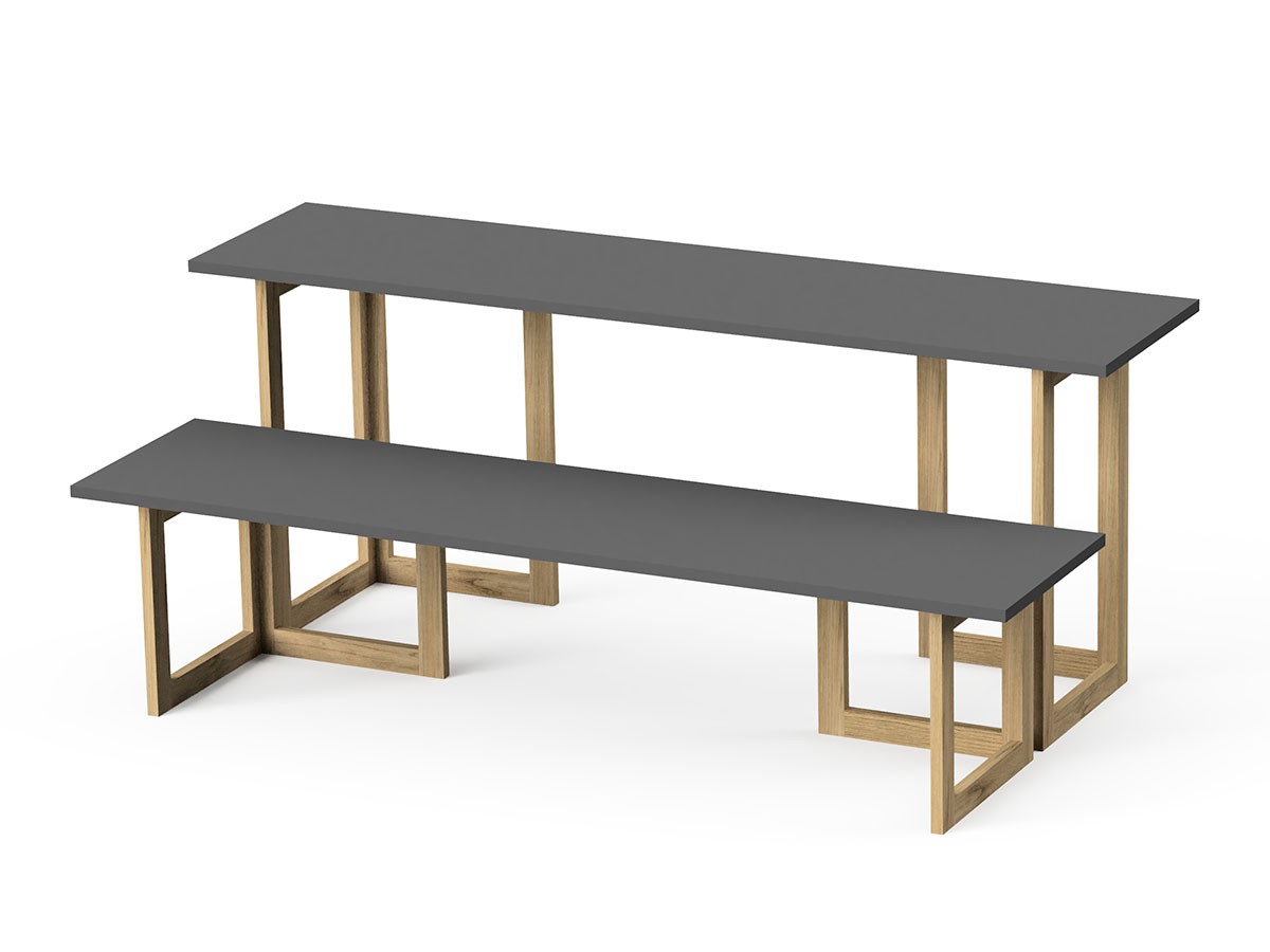 stiiilll Table Set / スティール テーブルセット
メラミン天板 ハーフ + 木脚 M （デスク・机 > デスク・パソコンデスク・袖机） 18
