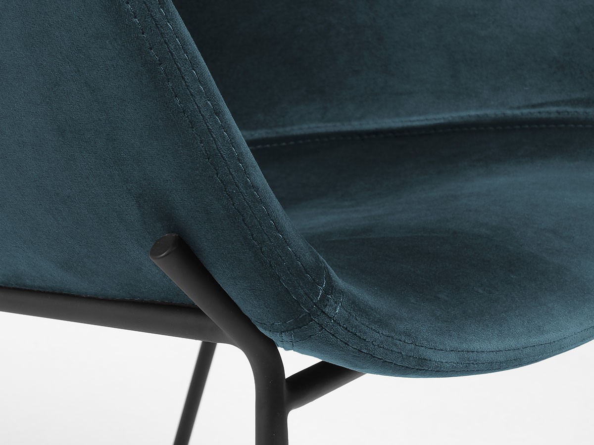 La Fomaラフォーマサダインチェアベルベットファブリックブルー