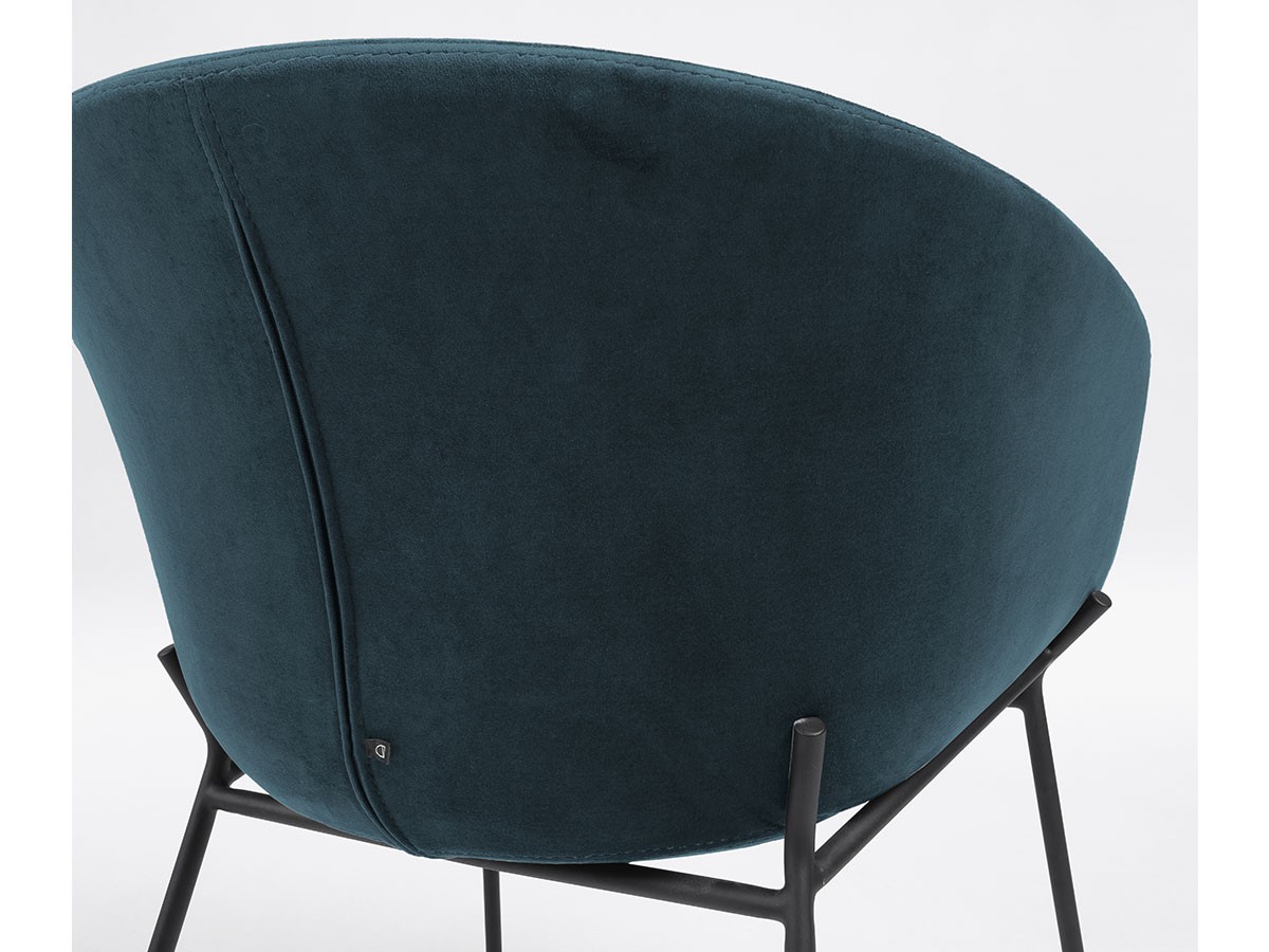 La Fomaラフォーマサダインチェアベルベットファブリックブルー