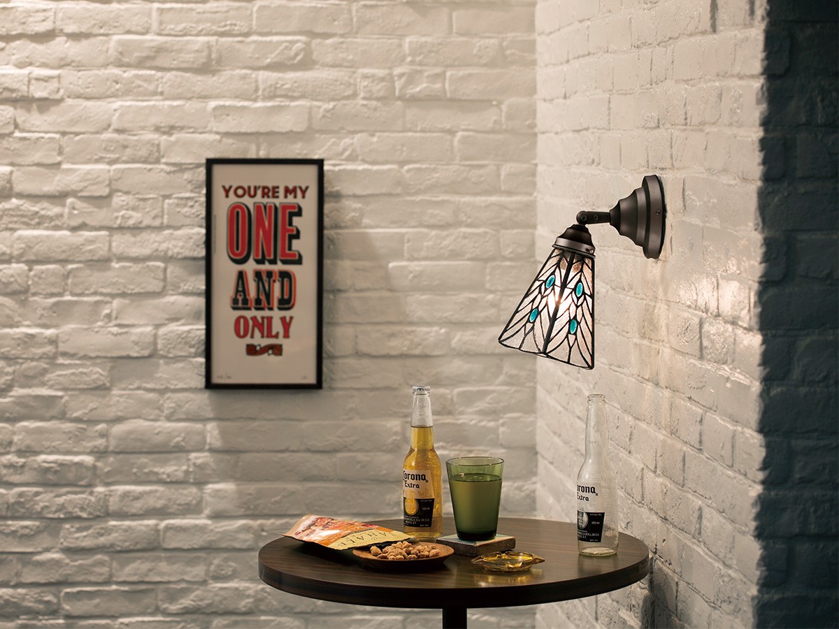 CUSTOM SERIES
Basic Wall Lamp × Stained Glass Tears / カスタムシリーズ
ベーシックウォールランプ × ステンドグラス（ティアーズ） （ライト・照明 > ブラケットライト・壁掛け照明） 2