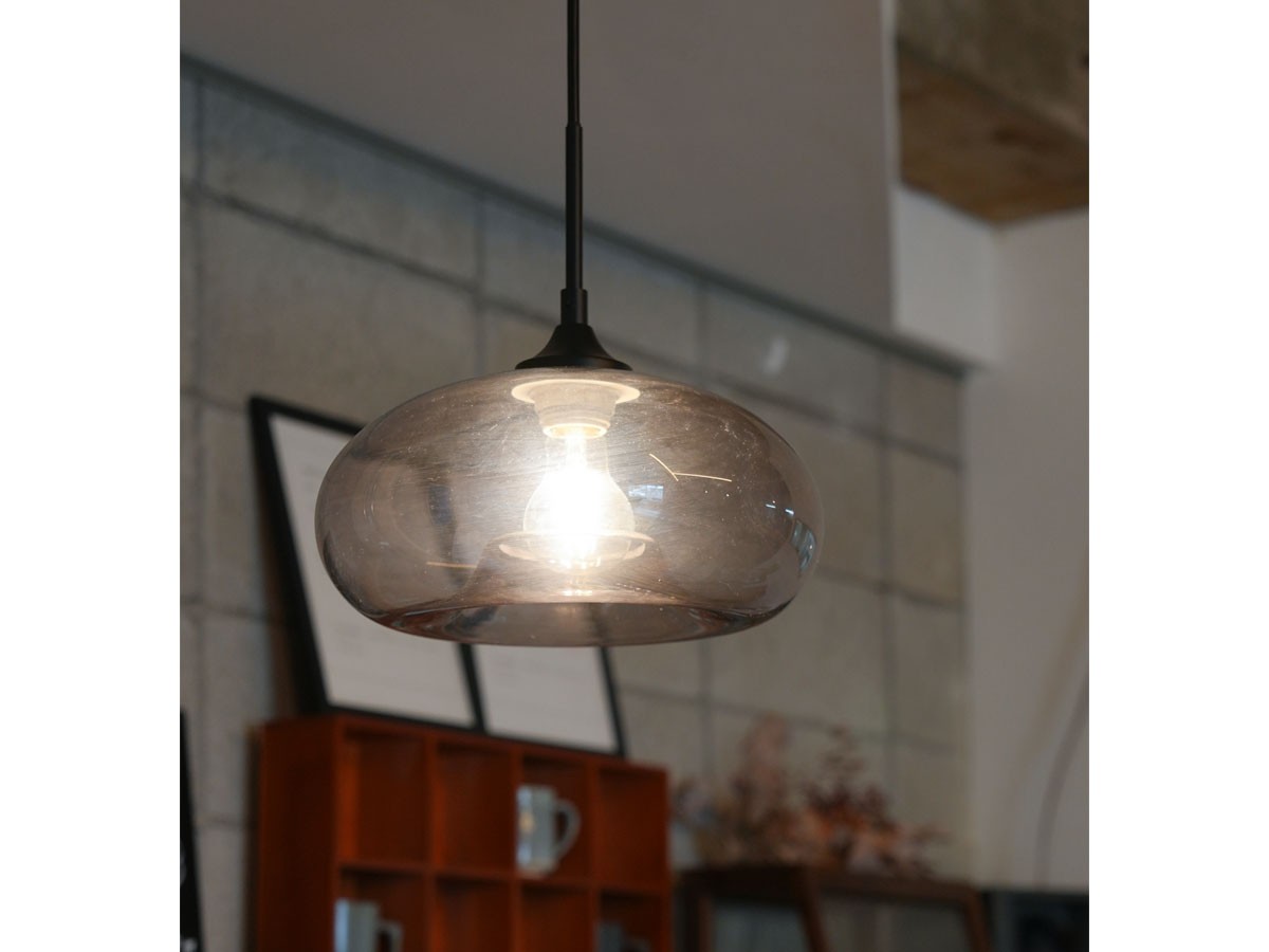 Gray Glass Pendant Light Shade / グレー グラスペンダントシェード ディスク （ライト・照明 > ペンダントライト） 10