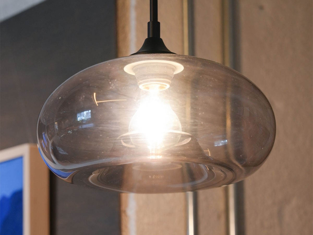 Gray Glass Pendant Light Shade / グレー グラスペンダントシェード ディスク （ライト・照明 > ペンダントライト） 12