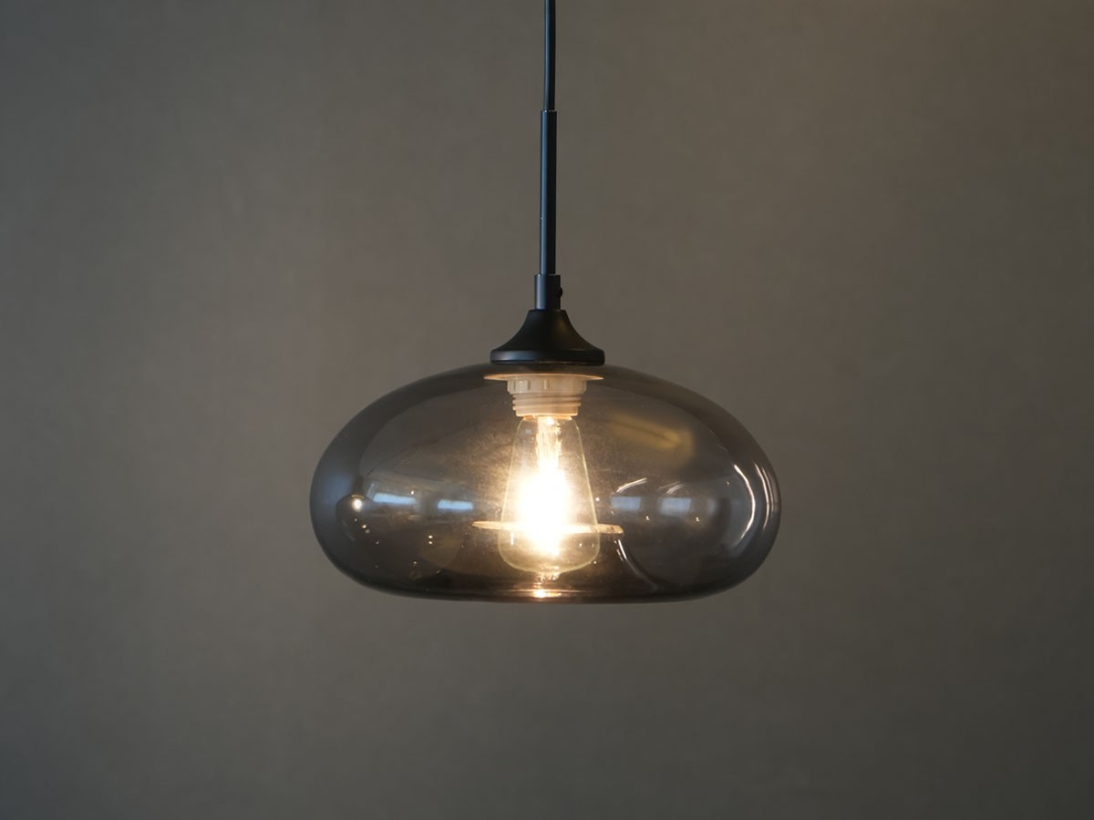 Gray Glass Pendant Light Shade / グレー グラスペンダントシェード ディスク （ライト・照明 > ペンダントライト） 2