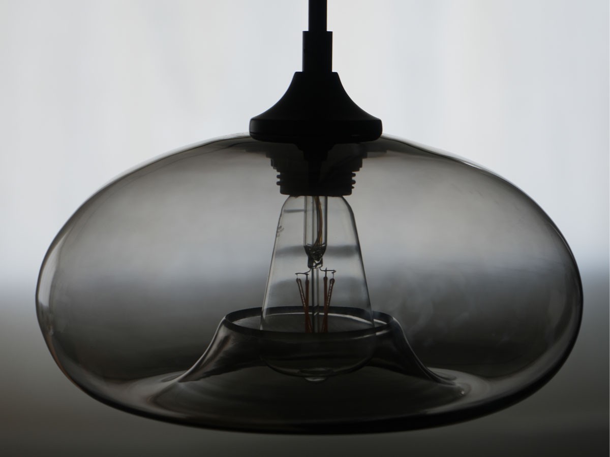 Gray Glass Pendant Light Shade / グレー グラスペンダントシェード ディスク （ライト・照明 > ペンダントライト） 19