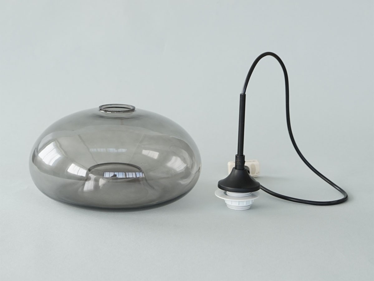 Gray Glass Pendant Light Shade / グレー グラスペンダントシェード ディスク （ライト・照明 > ペンダントライト） 27