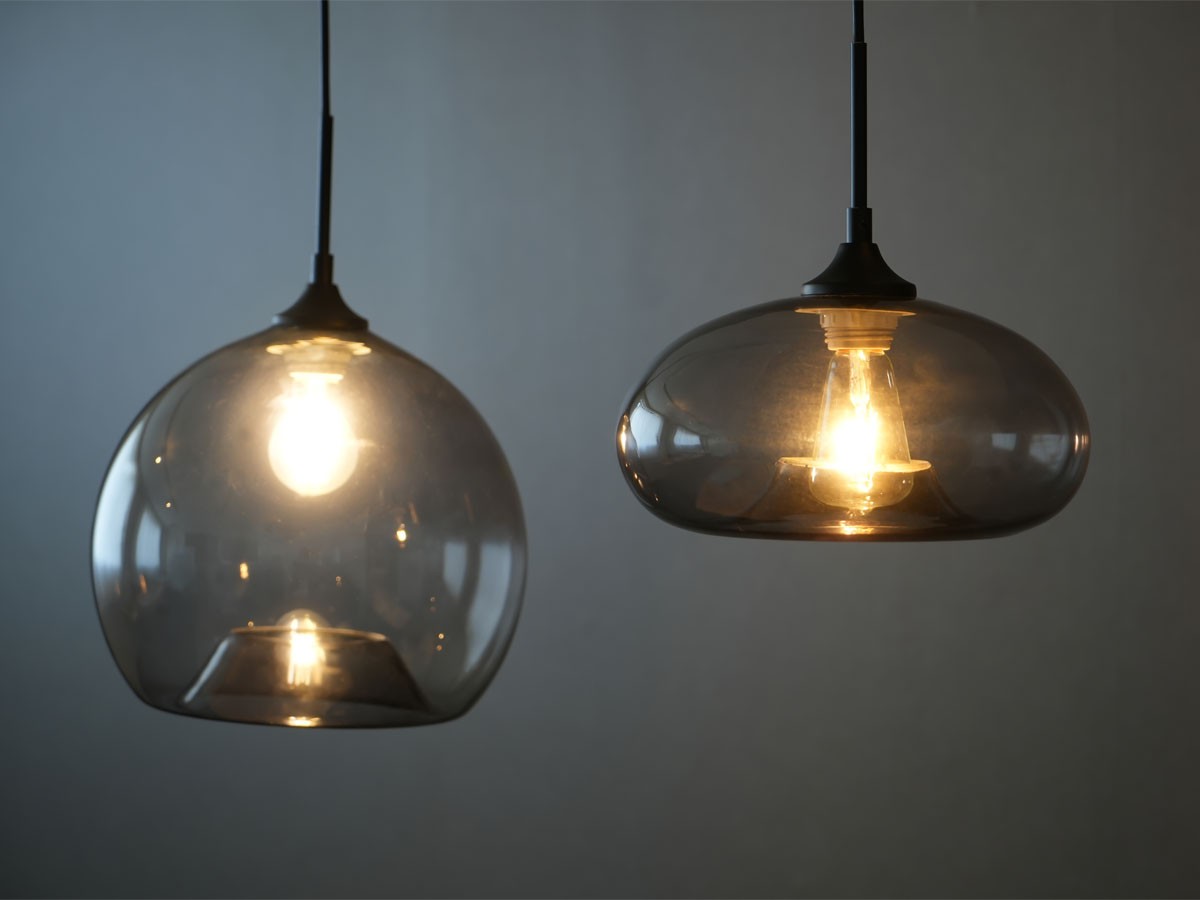 Gray Glass Pendant Light Shade / グレー グラスペンダントシェード ディスク （ライト・照明 > ペンダントライト） 15