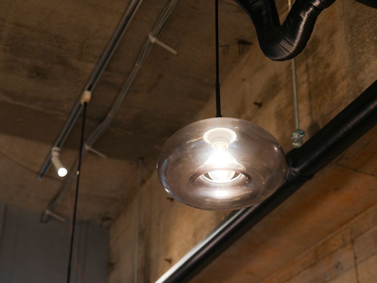 Gray Glass Pendant Light Shade / グレー グラスペンダントシェード ディスク （ライト・照明 > ペンダントライト） 8