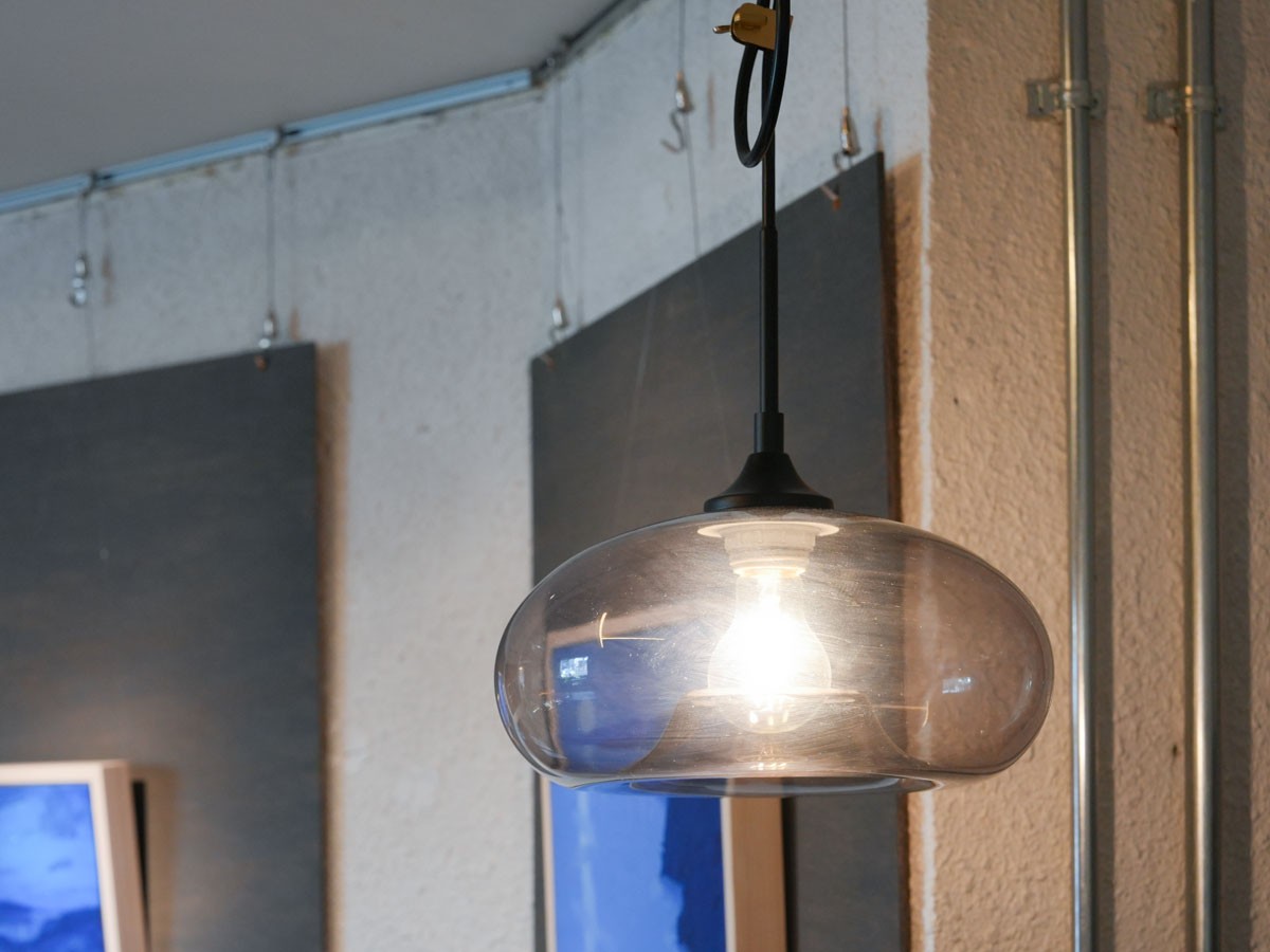 Gray Glass Pendant Light Shade / グレー グラスペンダントシェード ディスク （ライト・照明 > ペンダントライト） 9