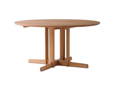 日進木工 WHITE WOOD Round Table / にっしんもっこう ホワイト