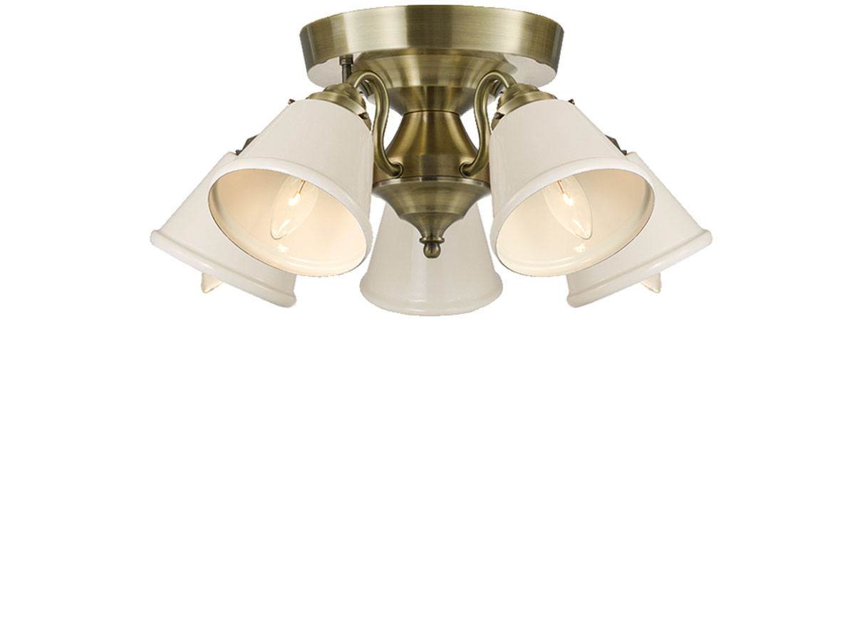 CUSTOM SERIES
5 Ceiling Lamp × Mini Trap Enamel / カスタムシリーズ
5灯シーリングランプ × ミニエナメル（トラップ） （ライト・照明 > シーリングライト） 1
