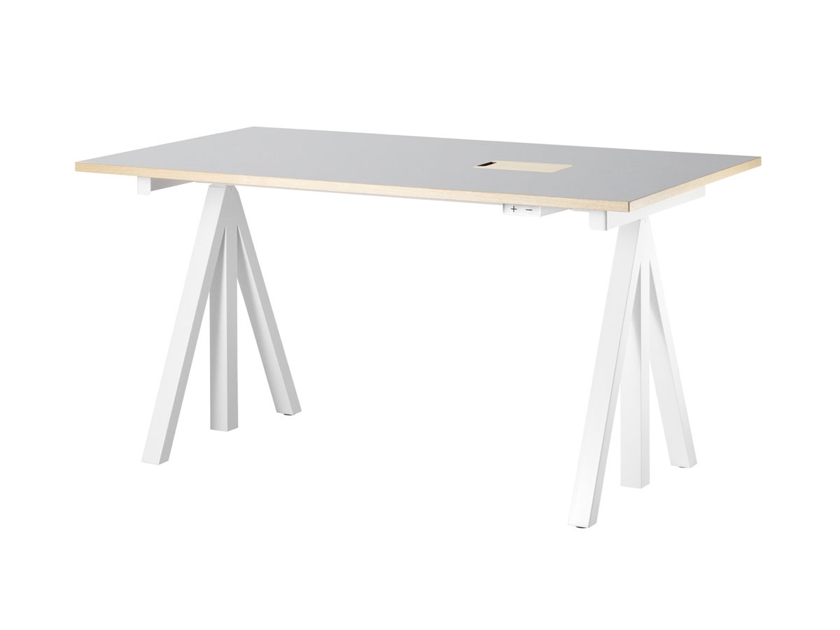 String Furniture Works Sit-stand Desk / Electrical / ストリングファニチャー ワークス 昇降式ワークデスク 幅140cm リノリウム天板 （テーブル > 昇降式テーブル） 1
