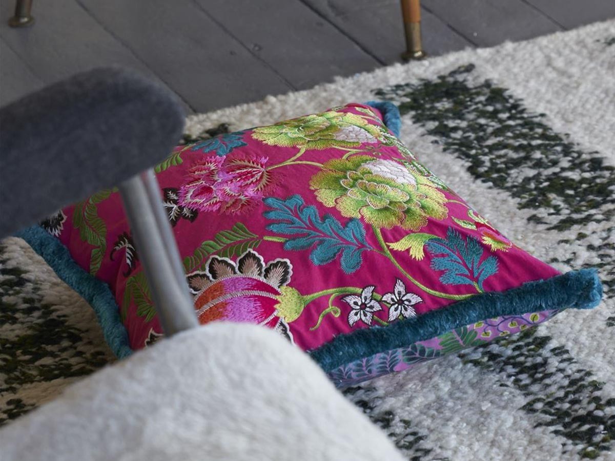 DESIGNERS GUILD Brocart Decoratif Embroidered Cushion / デザイナーズギルド ブロケード デコラティヴ エンブロイダード クッション 50 × 50cm （クッション > クッション・クッションカバー） 11