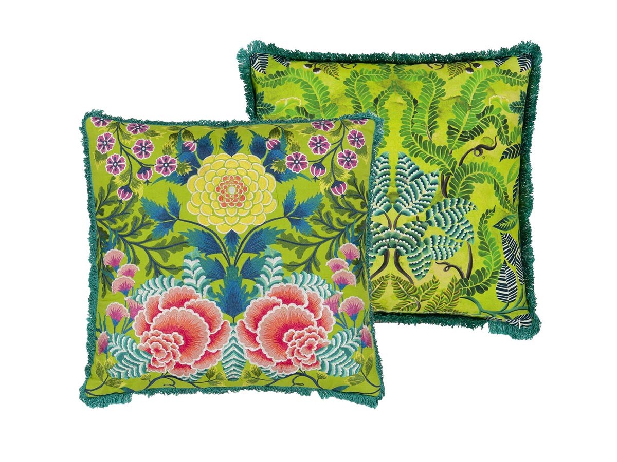 DESIGNERS GUILD Brocart Decoratif Embroidered Cushion / デザイナーズギルド ブロケード デコラティヴ エンブロイダード クッション 50 × 50cm （クッション > クッション・クッションカバー） 1