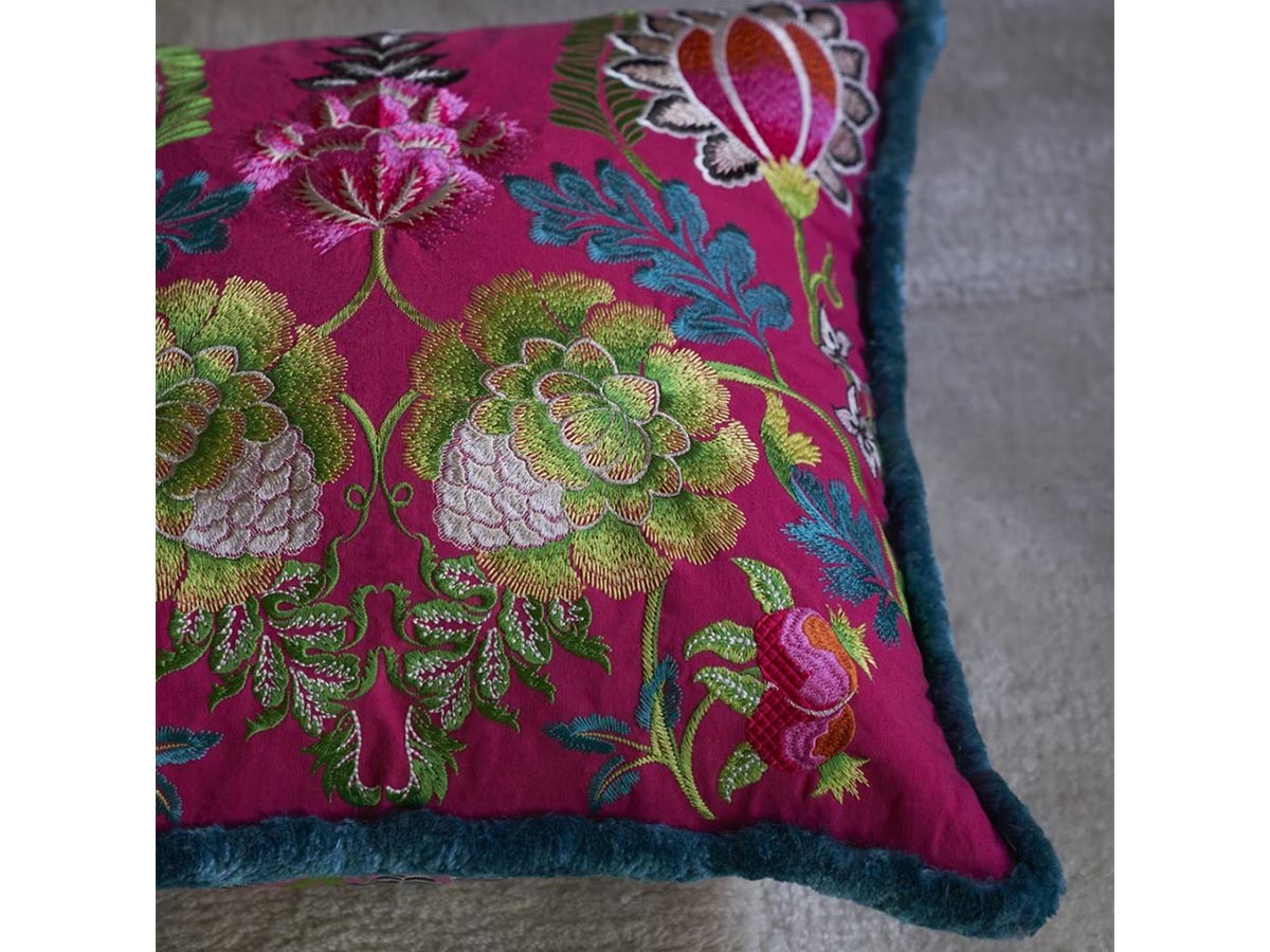 DESIGNERS GUILD Brocart Decoratif Embroidered Cushion / デザイナーズギルド ブロケード デコラティヴ エンブロイダード クッション 50 × 50cm （クッション > クッション・クッションカバー） 14