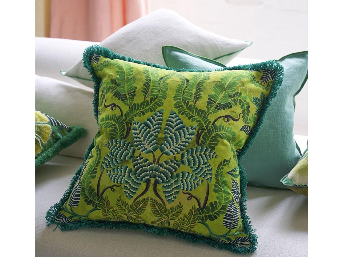 DESIGNERS GUILD Brocart Decoratif Embroidered Cushion / デザイナーズギルド ブロケード デコラティヴ エンブロイダード クッション 50 × 50cm （クッション > クッション・クッションカバー） 6