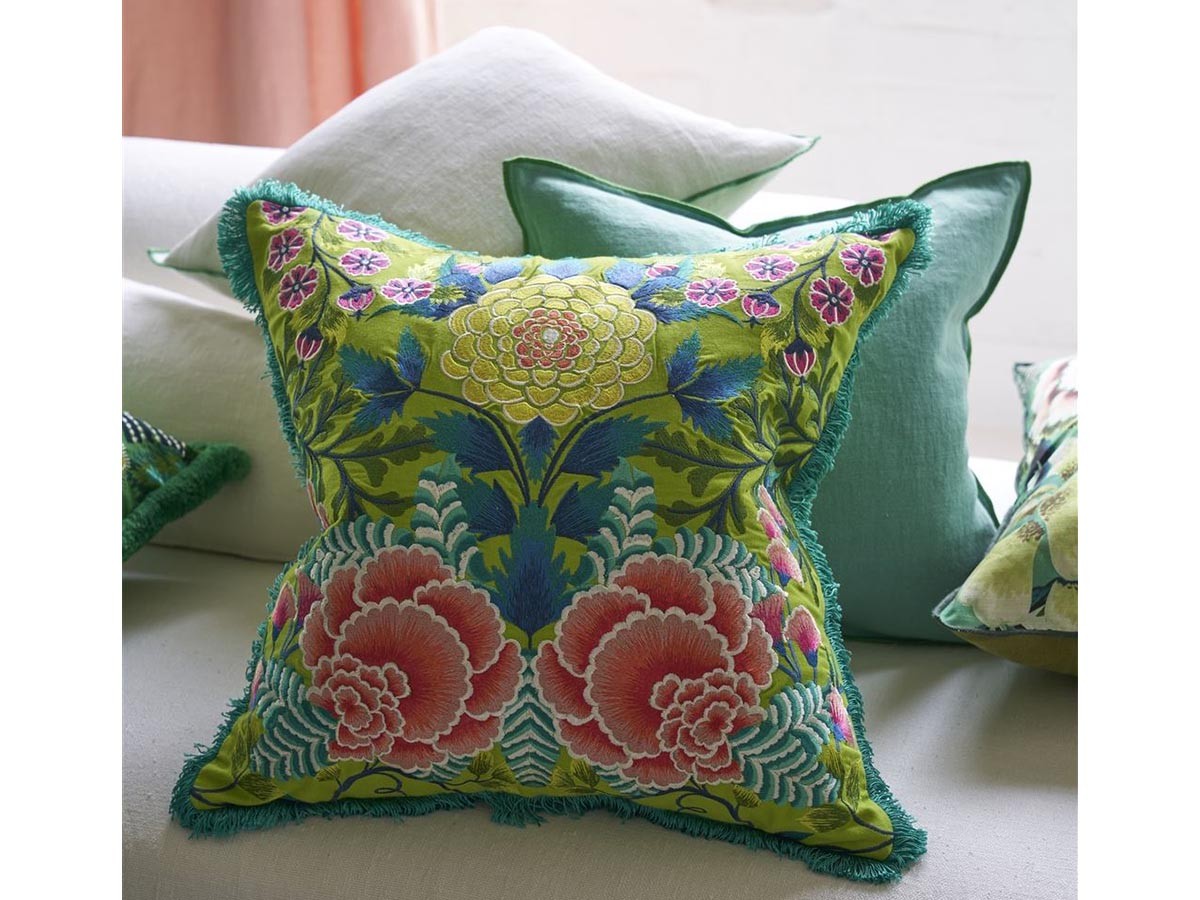 DESIGNERS GUILD Brocart Decoratif Embroidered Cushion / デザイナーズギルド ブロケード デコラティヴ エンブロイダード クッション 50 × 50cm （クッション > クッション・クッションカバー） 5