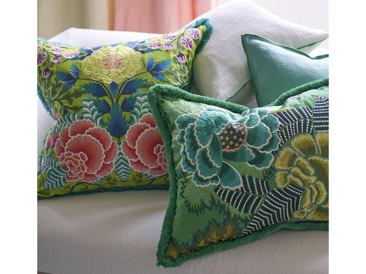 DESIGNERS GUILD Brocart Decoratif Embroidered Cushion / デザイナーズギルド ブロケード デコラティヴ エンブロイダード クッション 50 × 50cm （クッション > クッション・クッションカバー） 4