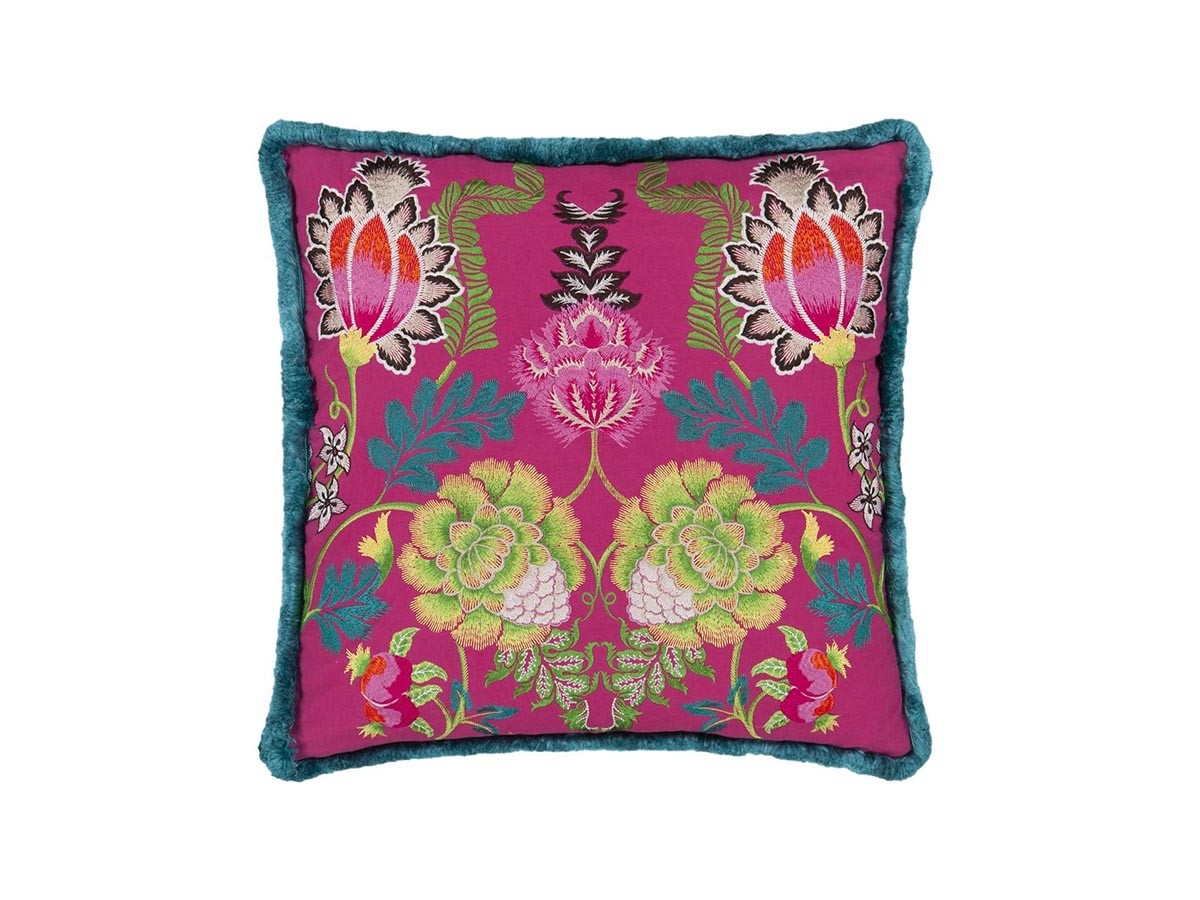 DESIGNERS GUILD Brocart Decoratif Embroidered Cushion / デザイナーズギルド ブロケード デコラティヴ エンブロイダード クッション 50 × 50cm （クッション > クッション・クッションカバー） 22