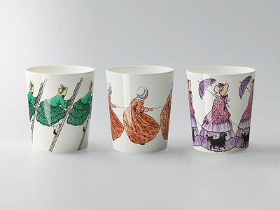 Design House Stockholm Elsa Beskow Collection Mug Aunts Green