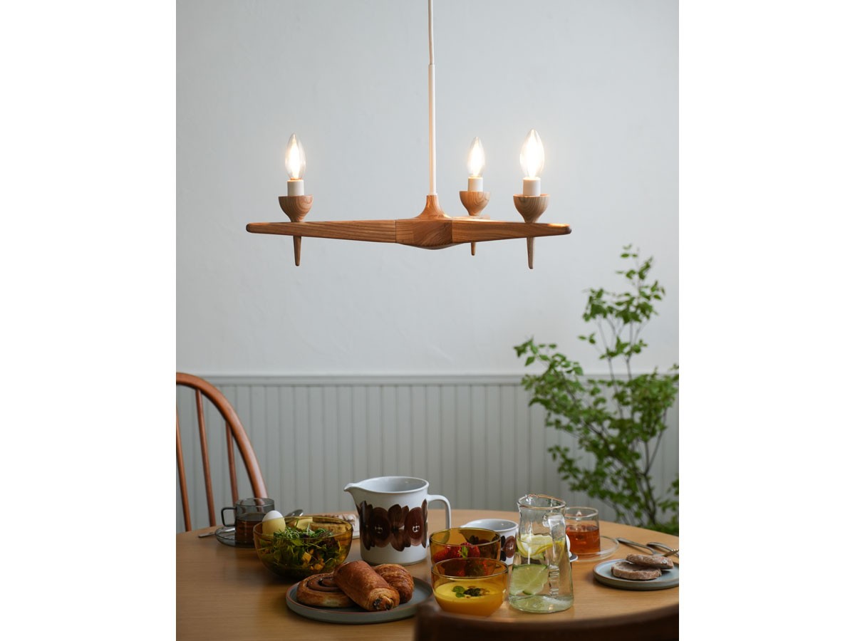 Slojd Wood Chandelier / スロイド ウッドシャンデリア 3灯 （ライト・照明 > シャンデリア） 4