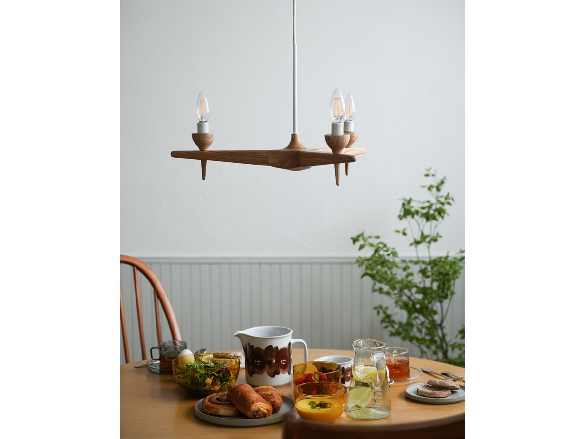Slojd Wood Chandelier / スロイド ウッドシャンデリア 3灯 （ライト・照明 > シャンデリア） 3