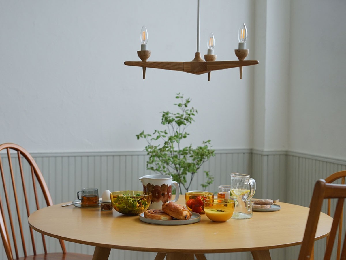 Slojd Wood Chandelier / スロイド ウッドシャンデリア 3灯 （ライト・照明 > シャンデリア） 2