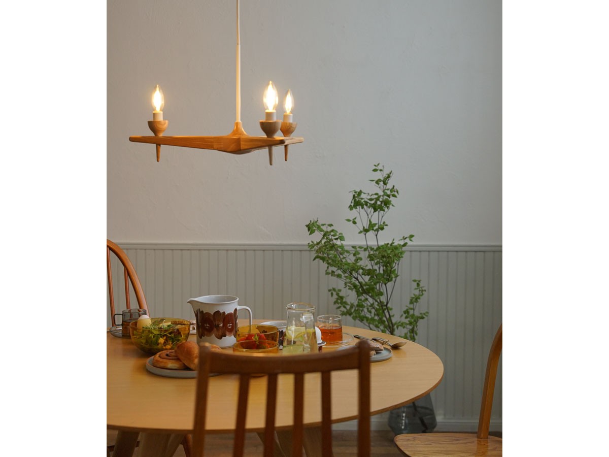 Slojd Wood Chandelier / スロイド ウッドシャンデリア 3灯 （ライト・照明 > シャンデリア） 5