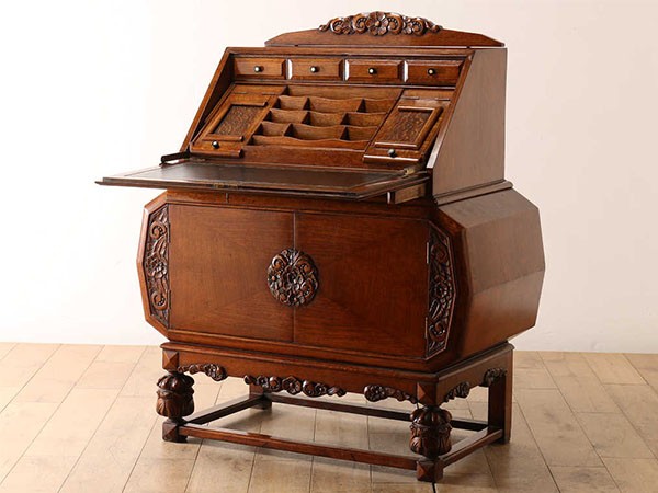 ロイズ・アンティークス■イギリスアンティーク■ライティングビューロー/デスク Lloyd's Antiques Real Antique Sliding Bureau / ロイズ
