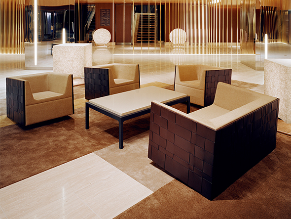 Sofa / 1人掛けソファ 革編みパネル e13057 （ソファ > ロビーソファ） 4