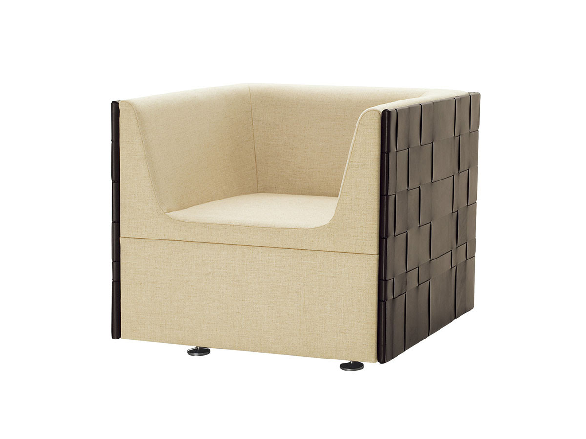 Sofa / 1人掛けソファ 革編みパネル e13057 （ソファ > ロビーソファ） 1