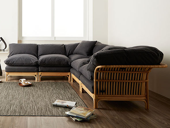 FLYMEe Villa Rattan Corner Sofa / フライミーヴィラ ラタン コーナー