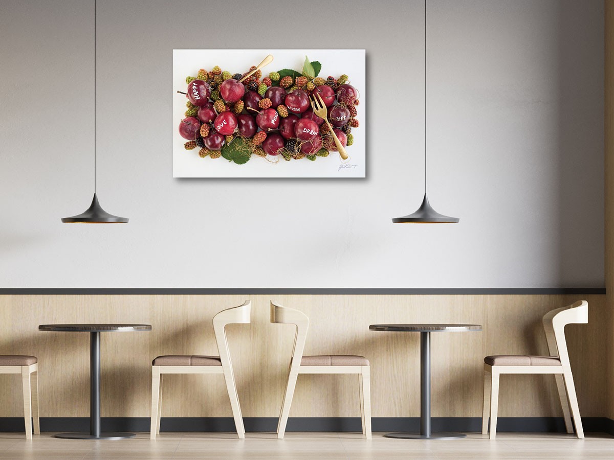 YOKO Takeuchi Food inspiered Whispers on Apples / ヨウコ タケウチ フードインスパイアード ウィスパーアップル レクタングルM （アート・オブジェ > フォトパネル・フォトアート） 3