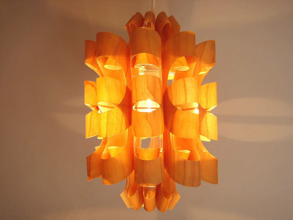 TOSHIYUKI TANI P.P. WOOD LAMP SHADE Matsu-wood / 谷 俊幸 P.P.