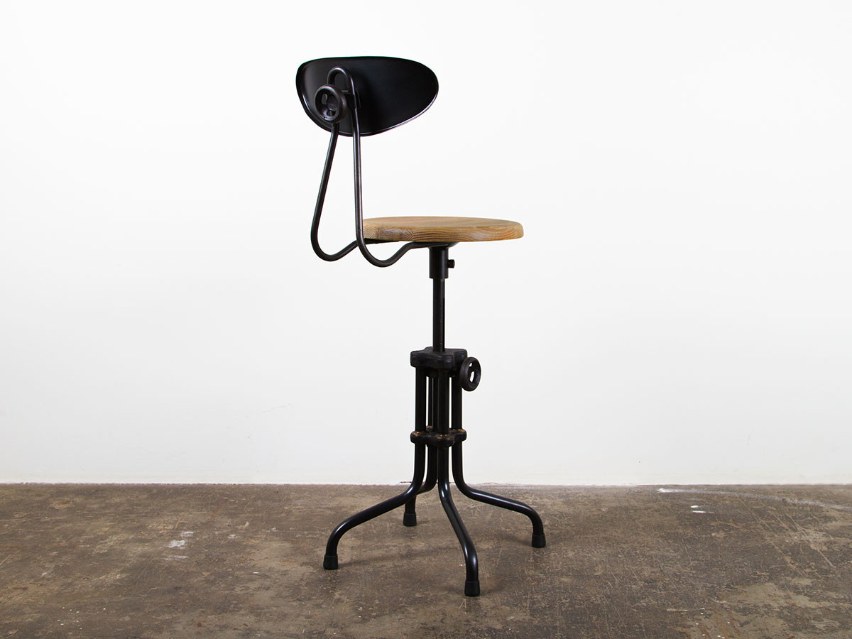 GALETTE LOW STOOL with backrest 1