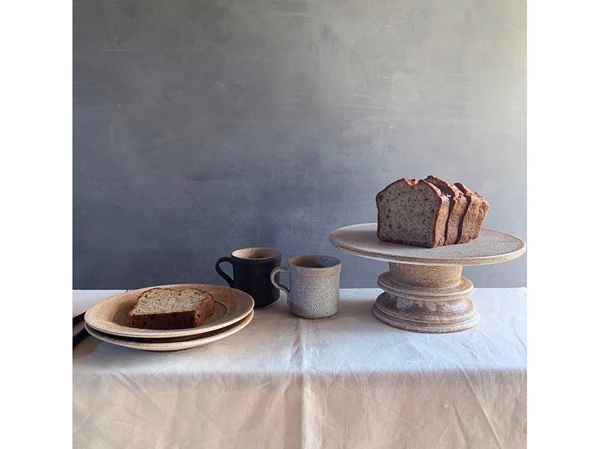 MISHIM POTTERY CREATION fractal cake stand L sabi / ミシンポタリークリエイション フラクタル ケーキスタンド L（サビ） （食器・テーブルウェア > ケーキスタンド） 19