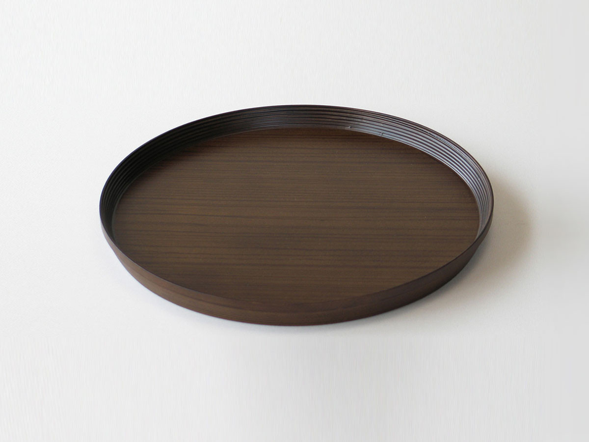 QI003247 16" Dia Breakfast Tray New Basicwise Large Round Bamboo Serving Tray 