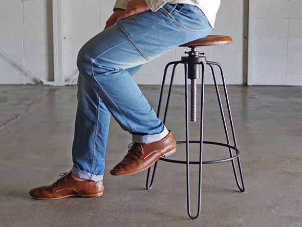 LIFE FURNITURE SR IRON HIGH STOOL / ライフファニチャー SR アイアン ハイスツール （チェア・椅子 > カウンターチェア・バーチェア） 4