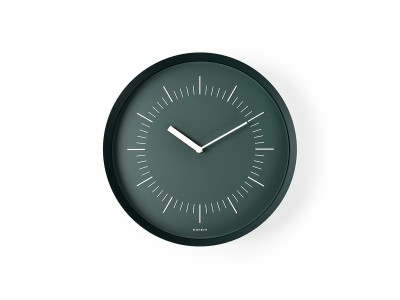 ダークグリーン 掛時計 シンプルデザイン グリーン・緑色の壁掛け時計 - インテリア・家具通販【FLYMEe】