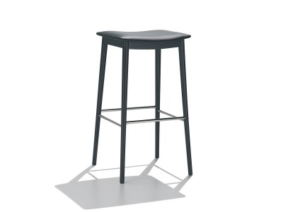 Andreu World Smile Backless Barstool with Upholstered Seat