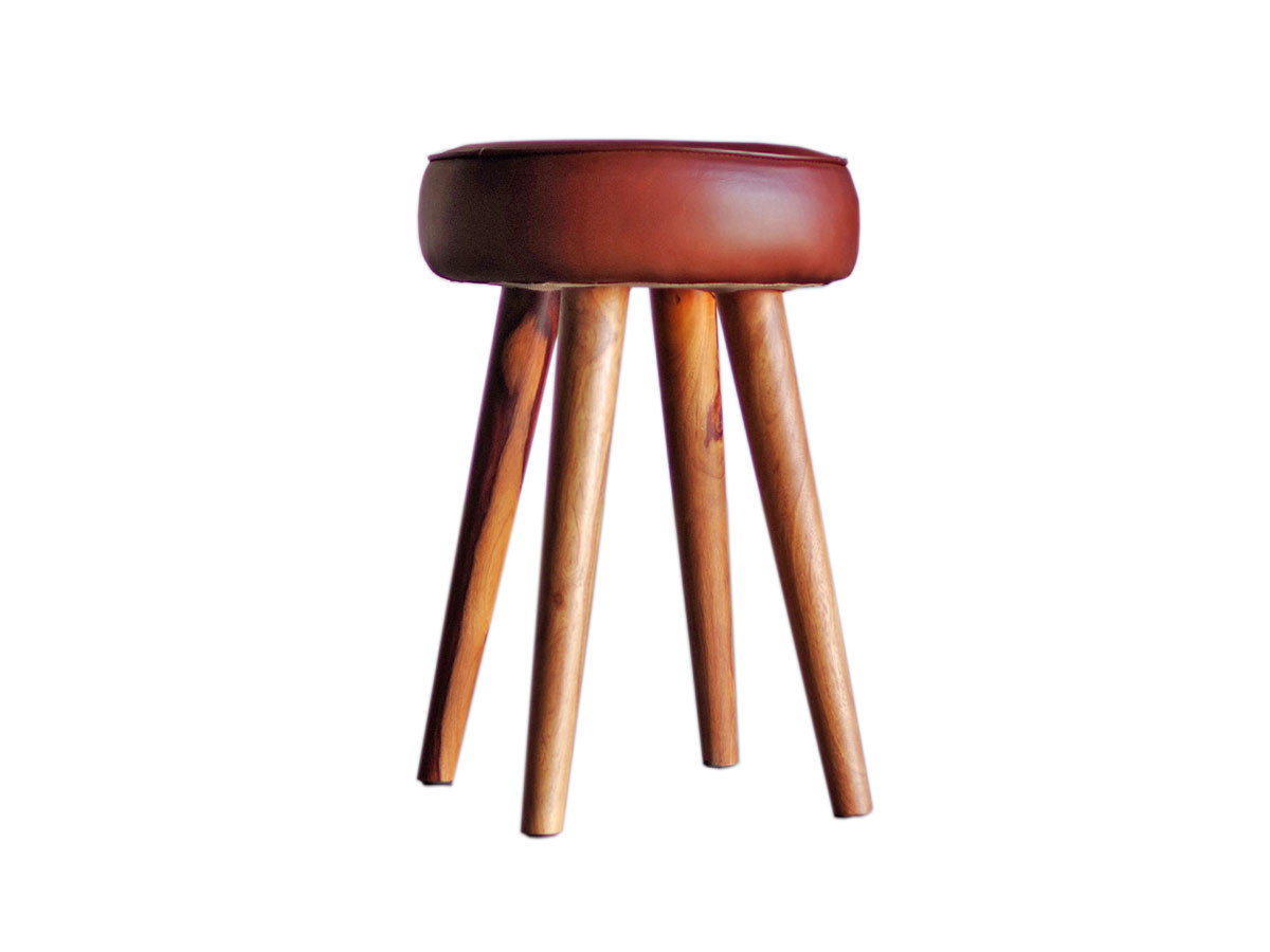 LIFE FURNITURE SF LEATHER STOOL / ライフファニチャー SF レザースツール（ゴートスキン） （チェア・椅子 > スツール） 2